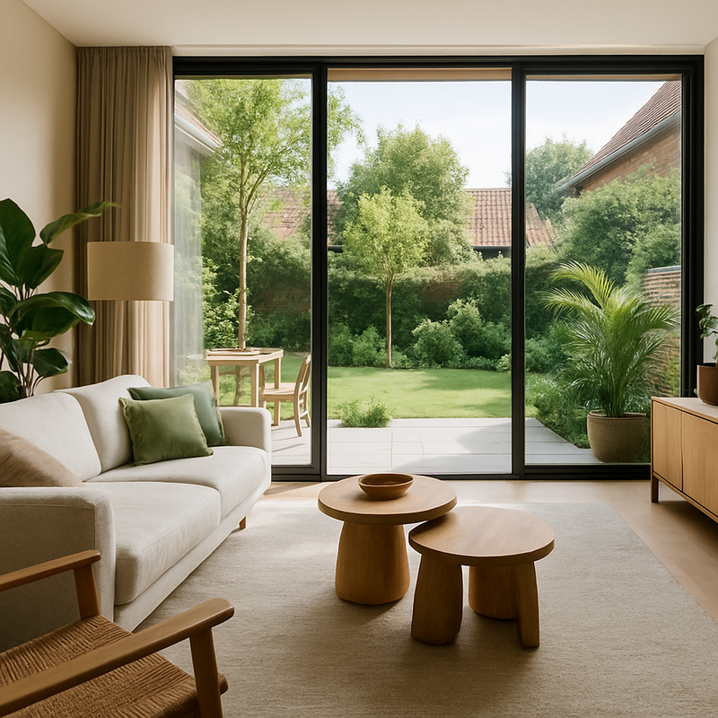 Binnen- en buitenruimte in harmonie in een modern Nederlands interieurontwerp